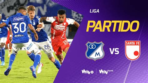 partido en vivo millonarios vs santa fe